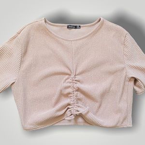 BOOHOO ADJUSTABLE CROPPED TSHIRT PLUS SIZE